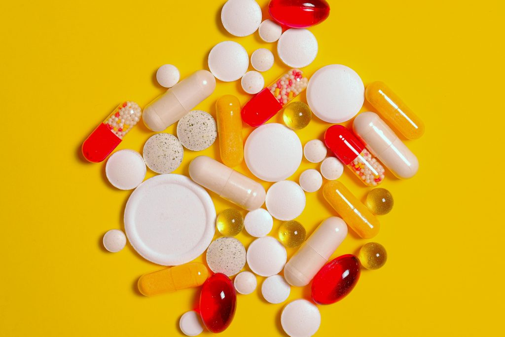 Assorted vitamin tablets representing vitamin D deficiency in India and supplementation